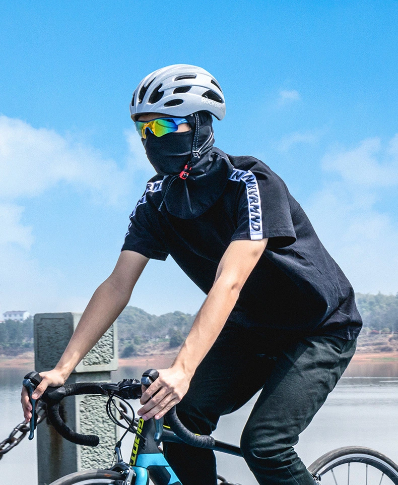 Rockbros Ice Fabric Cycling Bike Cap Headwear Anti-UV Sunshade Riding Headgear Bicycle Bike Bandana Face Mask Sports Hat Scarf