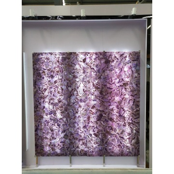 Translucent  amethyst  stone  slab