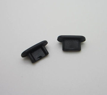 Lovely Black Pvc Headphone Jack Dust Plug For Ipod / Ipad