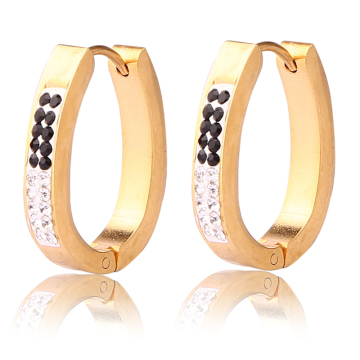 Fashion 18k gold round diamond dubai gold jewelry earring