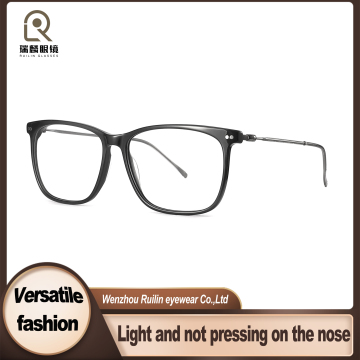 Retro Style Acetate Metal Eyeglass Frames