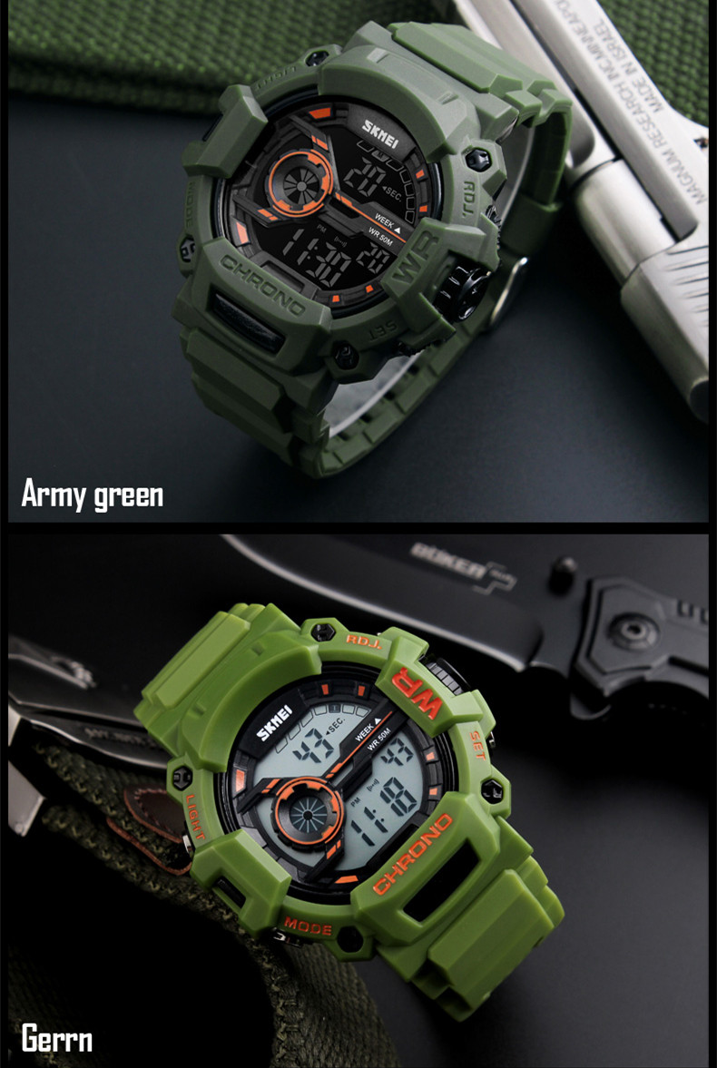 camouflage Plastic Skmei 1233 men's military watches