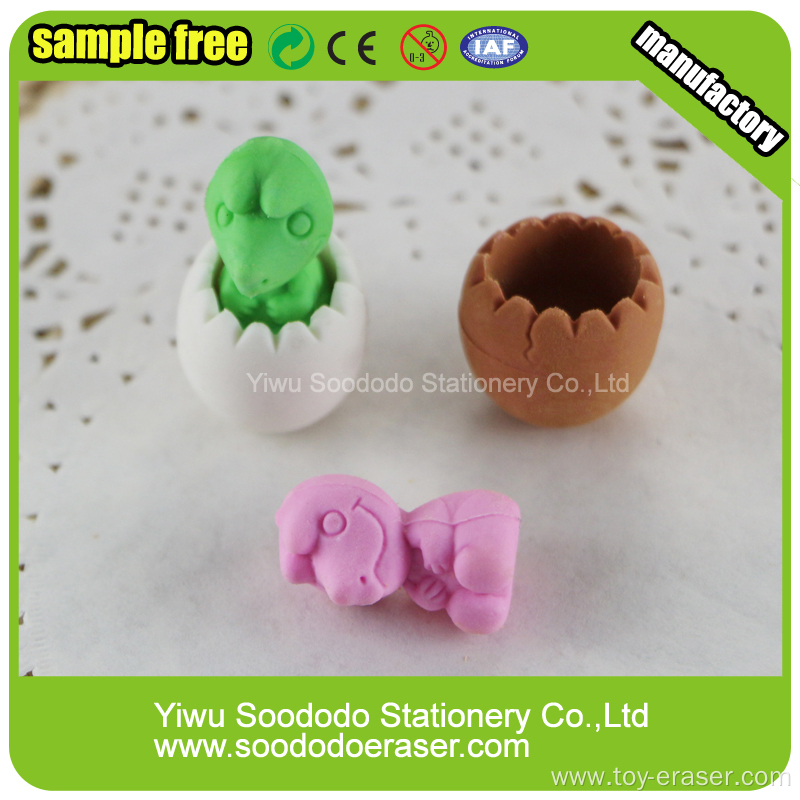 Green Dinosaur Egg Shaped Eraser