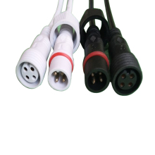 4 Core 4pin Black Pigtail Plastic Waterproof IP65 LED Connector Cable
