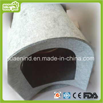 Grey Pet House Felt Cat Cave