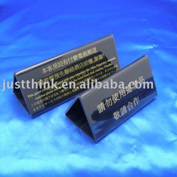 acrylic hotel notice board