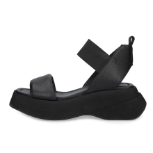 Women's Leather Flat Sandals with Wide Straps