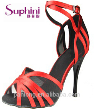 Red Splicing Upper Sexy Tango Shoes Women
