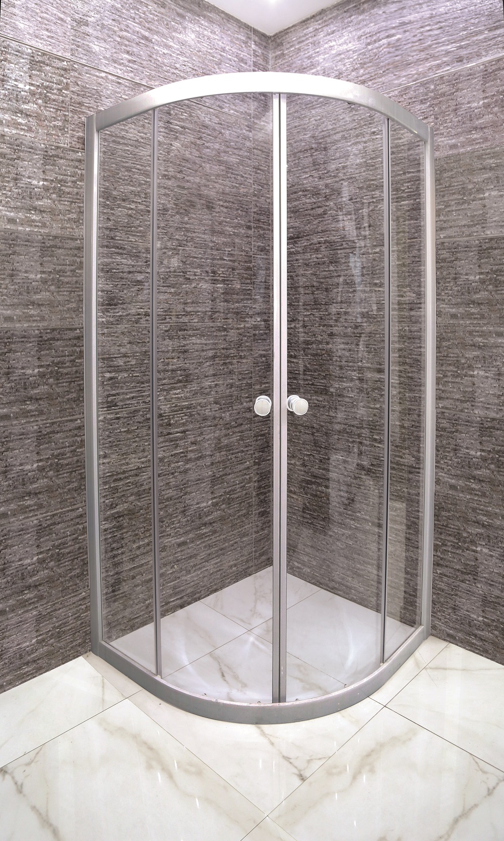 Arc Shape Tempered Glass Bath Shower Room
