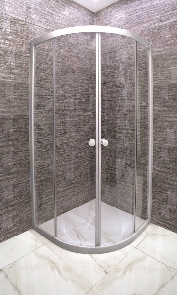 Arc Shape Tempered Glass Bath Shower room