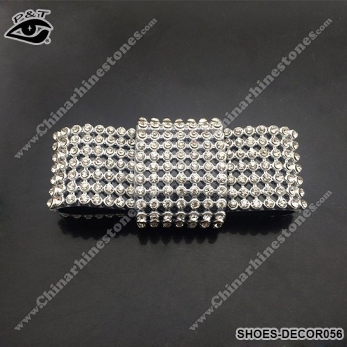 New design rhinestone mesh clip for shoes glass ornament shoe clips