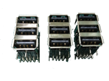 USB A FEMALE RIGHT ANGLE, TRIPLE STACKED