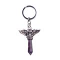 Горячий драгоценный шестигранник Prism Phoenix сплав Lapis Lazuli Stone Pendant Key Chain