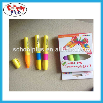 washable soild highlighter pen wax highlighter pen