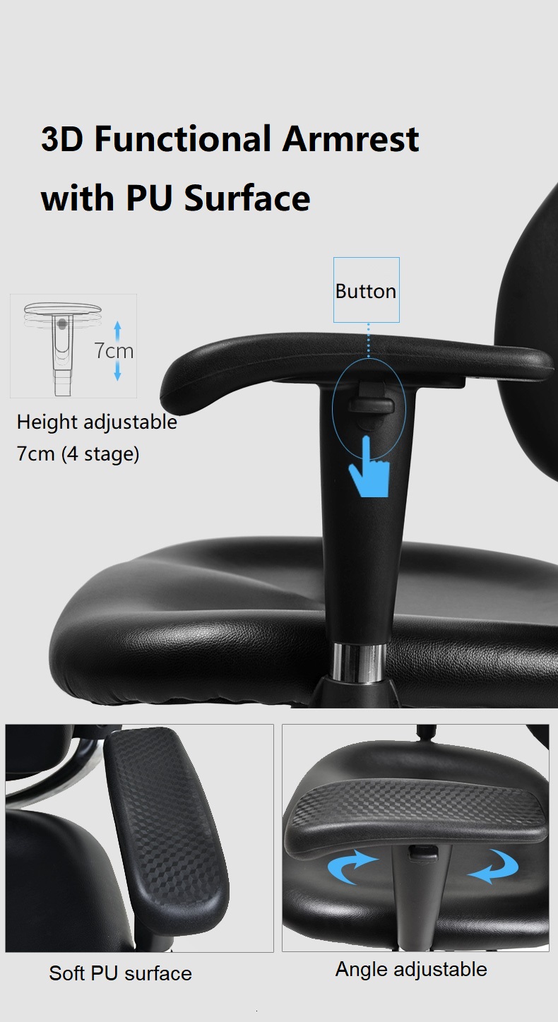 T-Shaped PU Armrest with 2D Function