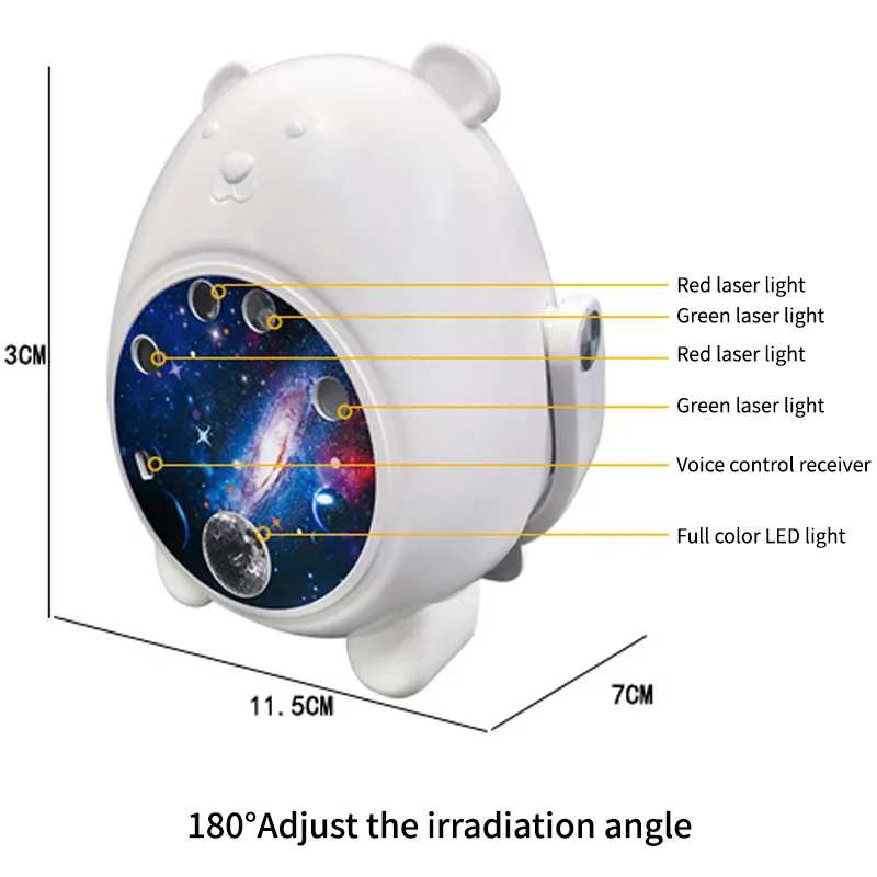 Hot Sale Projection Lamp Remote Controlled LED Laser Sky Projector Bedroom Stage Star Starry Night Light Projector Light