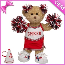 Ce cheer series plush cheerleader teddy bear,cheerleader bear