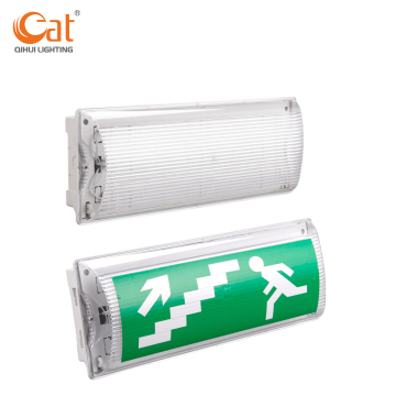 Exit sign with bulkhead emergency light