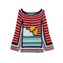 100% katoenen handgemaakte dames wintersweater