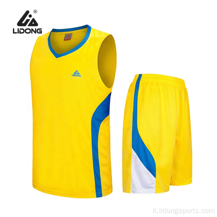 Design di maglia da basket universitario personalizzato Lidong