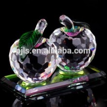 custom clear couple crystal apple for wedding favor,craft,souvenir,gift
