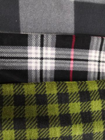 Polar Fleece print check design Knitting Fabric