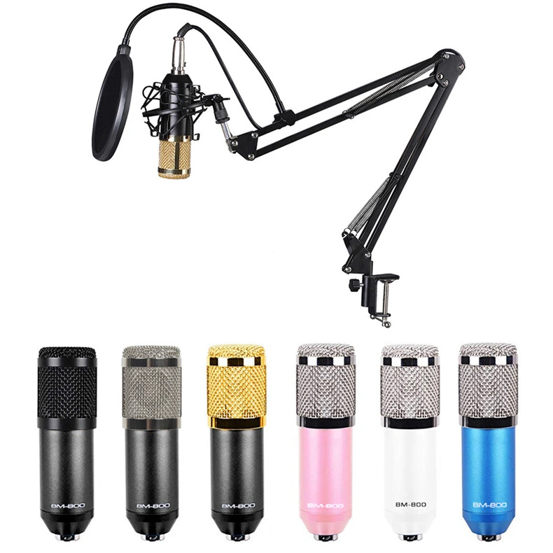 Karaoke Mobile Phones and Computers Condenser Microphone with Holder