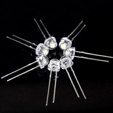 5mm Straw Hat White LED Warm White 2400-2600mcd