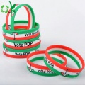 Mode kleurrijke promotionele siliconen polsband aangepaste logo
