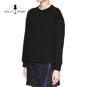 Black Knit Round-Neck Men's Jumper Sweatshirt