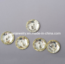Round Shape Resin Pointback Chaton Bead Stones
