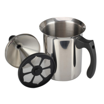 Stainless Steel Milk Frother With Plastic Filter