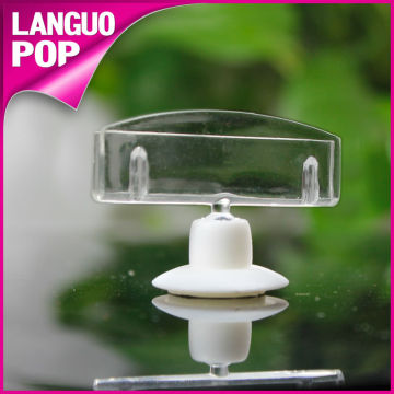 Clear plastic price ticket holder