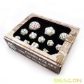 Bescon Super Glowing in Dark Complete Polyhedral RPG Dice Set 13pcs D3-D100، Luminous 100 Sides Dice Set