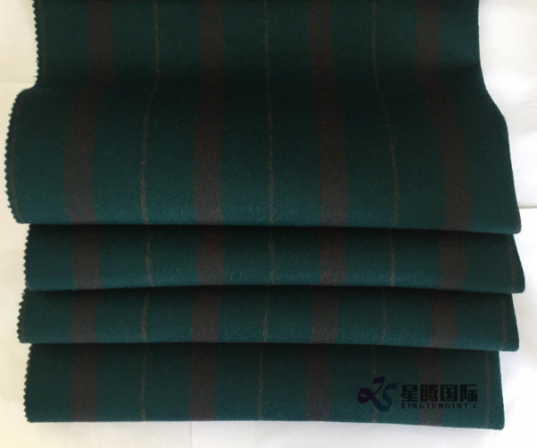 Brightly Colored Vertical Stripe 100% Wool Fabric