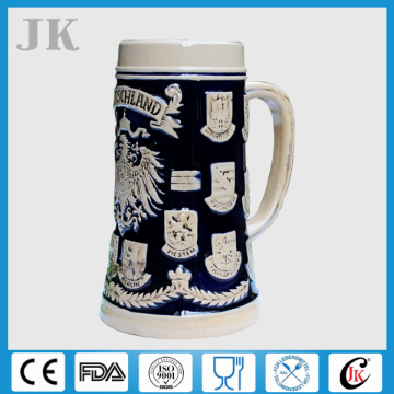 22oz embossing ceramic beer stein
