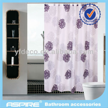 pink shower curtains and bathroom accessories