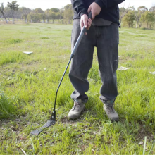 OEM Manual Grass Whip Weed Cutter: Razor Sharp Blade with Long Metal Handle