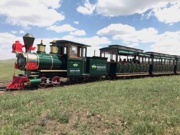 Outdoor Scenic spots track sightseeing electric train