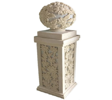 Best Price Garden Artificial Stone Alabaster Pillar Light