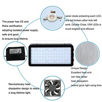 300W LED Grow Light untuk Loji Rumah Hijau Dalaman