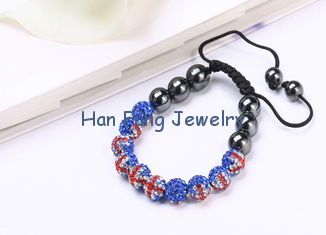 New Style Evil Eye Bead Bracelet Crystal Balls Braid Shamballa Bead Bracelet NP10068