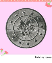 silver Iron cartoon token