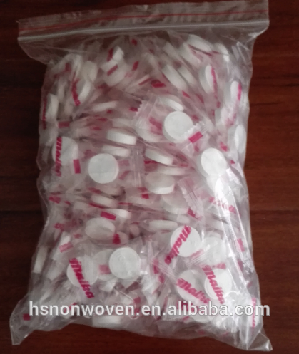 100% Cotton Coin Disposable Nonfluoscrent Compressed Towel FE207