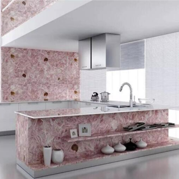 Composite gemstone luxury pink quartz agate slab