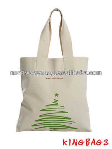 christmas canvas fabric shopping bags,good price shopping bag
