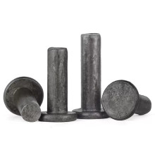 6.4mm Plain Steel Solid Flat Head Rivet (DIN7338) - Self Colour, Thin, and Flat Head Rivet