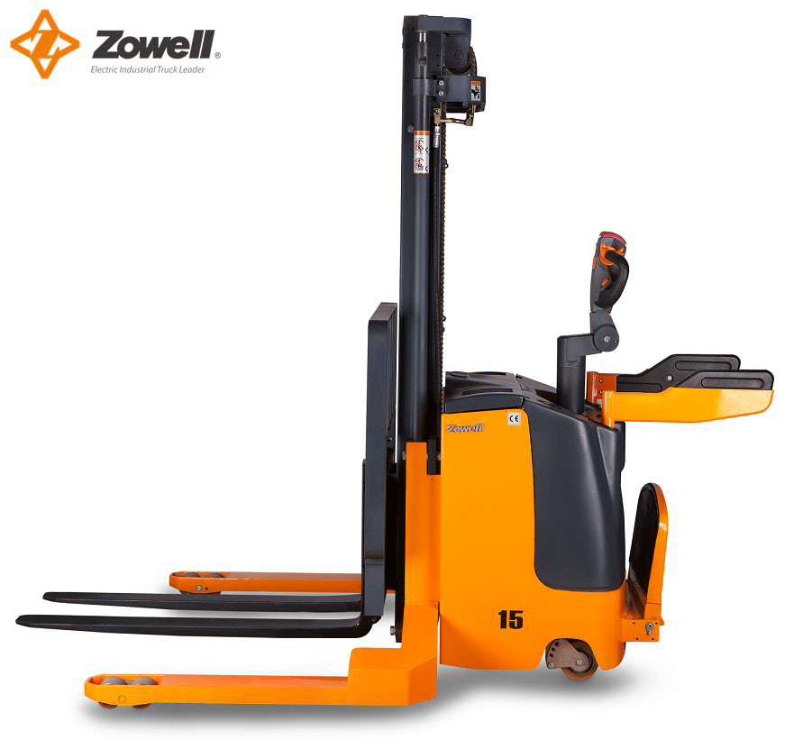 4400lbs Electric Straddle Stacker with Wide Support Legs