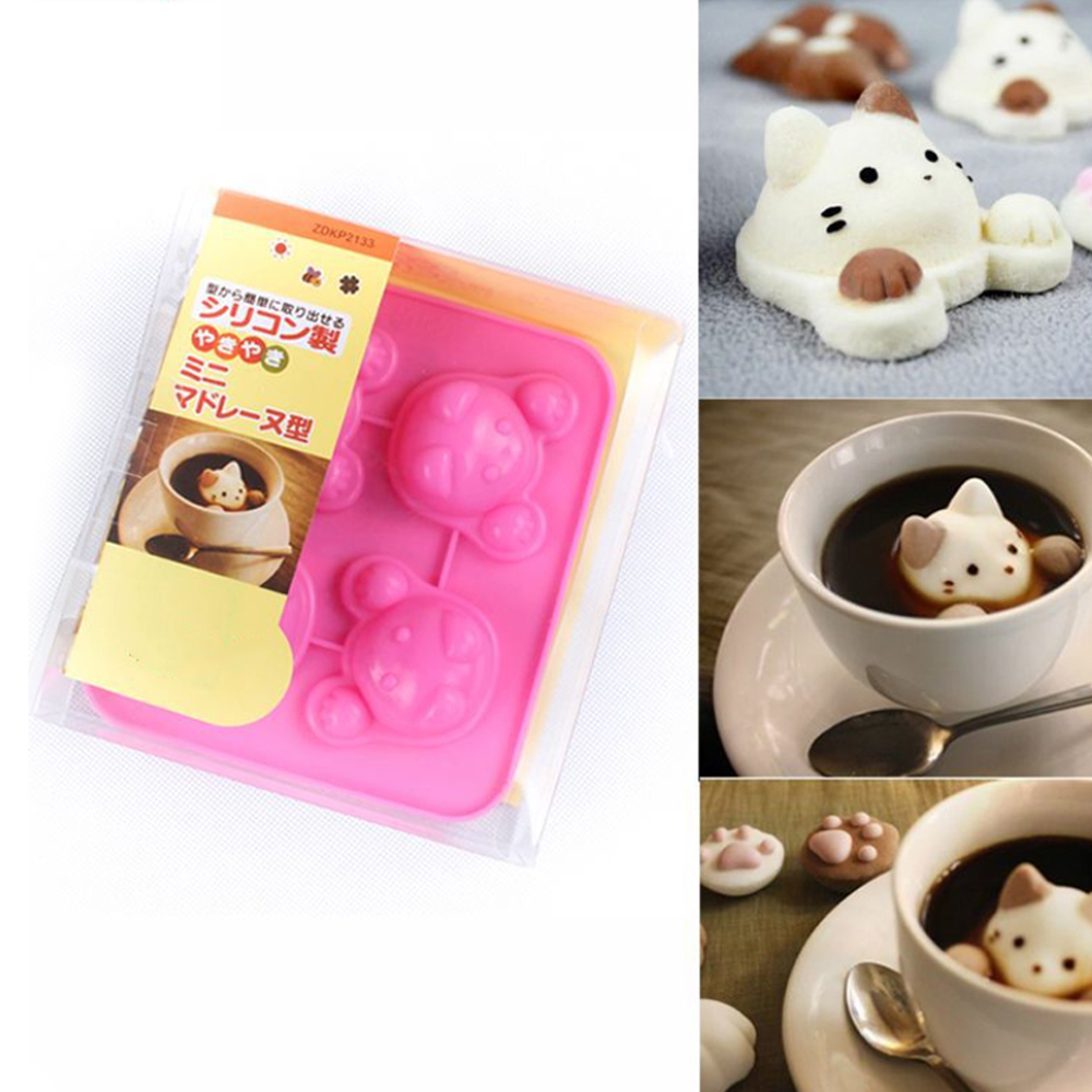 Cat Head Ice Cream Chocolate Silicone Cake Mold (13)