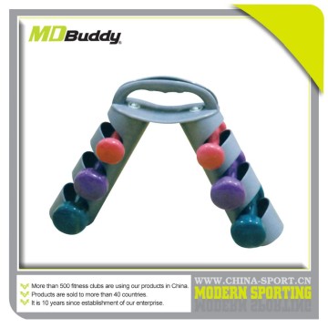 Small size portable dumbbell sets with rack for children games